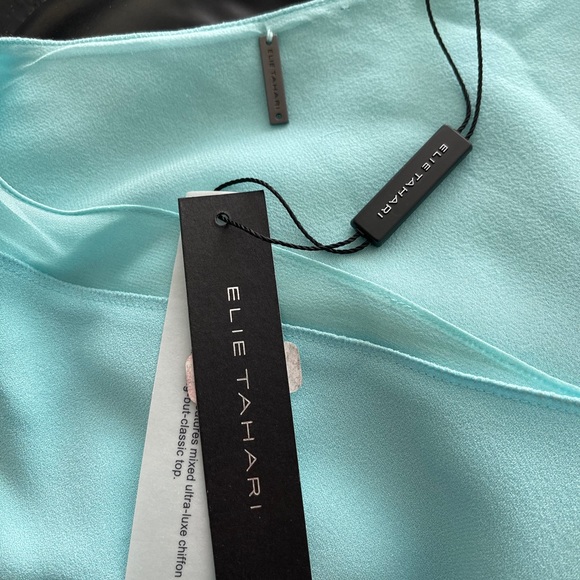 Elie Tahari Roxanne Blouse in Pool - Picture 3 of 5